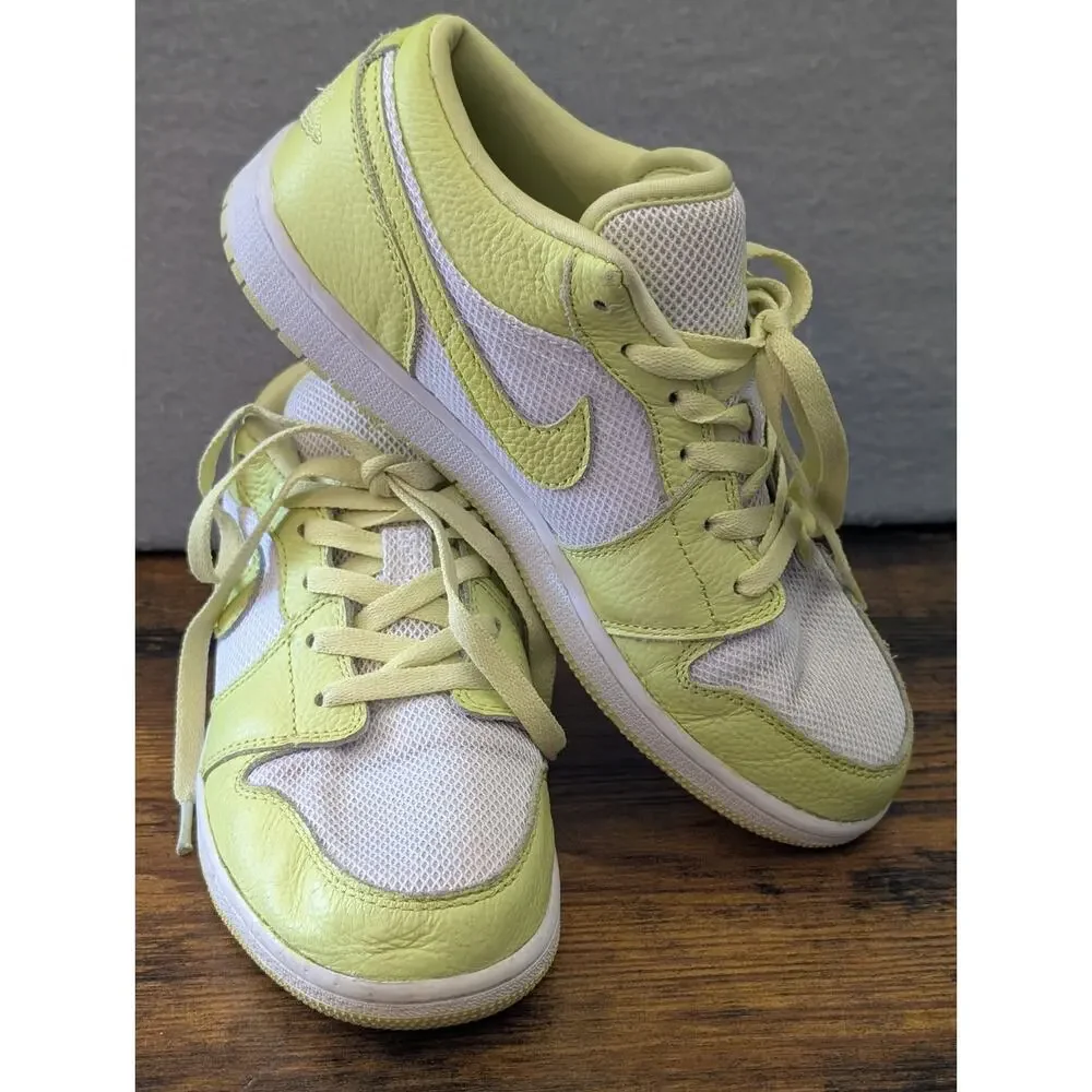 Nike Air Jordan 1 Low 6y Women's 8 Mens 7 Uk 6 SE White Limelight DH9619-103